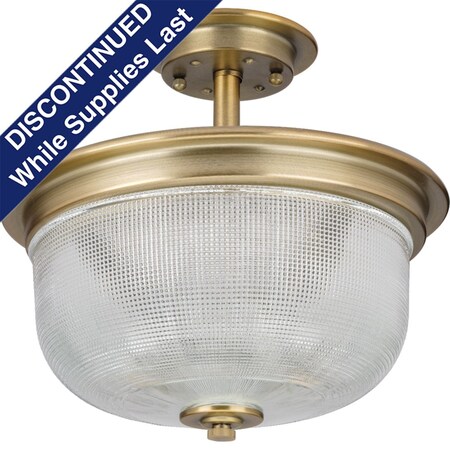 Progress Lighting Archie Collection Two-Light 11-3/8" Semi-Flush Convertible P2334-163